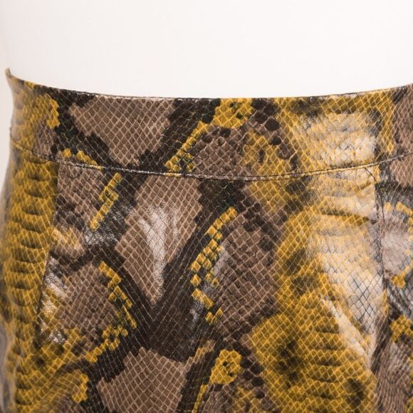 Zara Skirt Snake Print A-Line XS Zipper Front - Picture 4 of 8